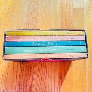 Set Of 5 Colorful Vintage 1959 American Literary Books